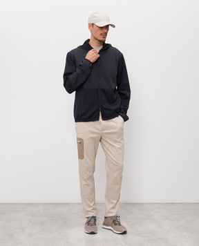 Sease Синяя куртка с шерстью WH049TJ232