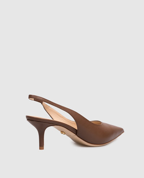 Babe Pay Pls Коричневые кожаные слингбеки 215604KO