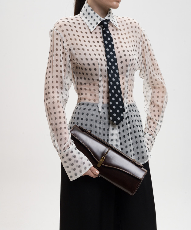 Giuseppe Zanotti Коричневий шкіряний глянцевий клатч Borse EB60007 зображення 2