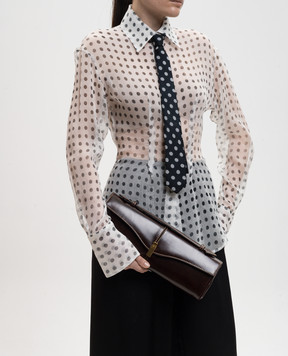 Giuseppe Zanotti Коричневий шкіряний глянцевий клатч Borse EB60007