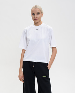 Off-White Белая футболка с принтом Flowers Arrow OWAA124F25JER001