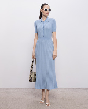 Gabriela Hearst Блакитна сукня Amor із шовку та кашеміру 2269403A003