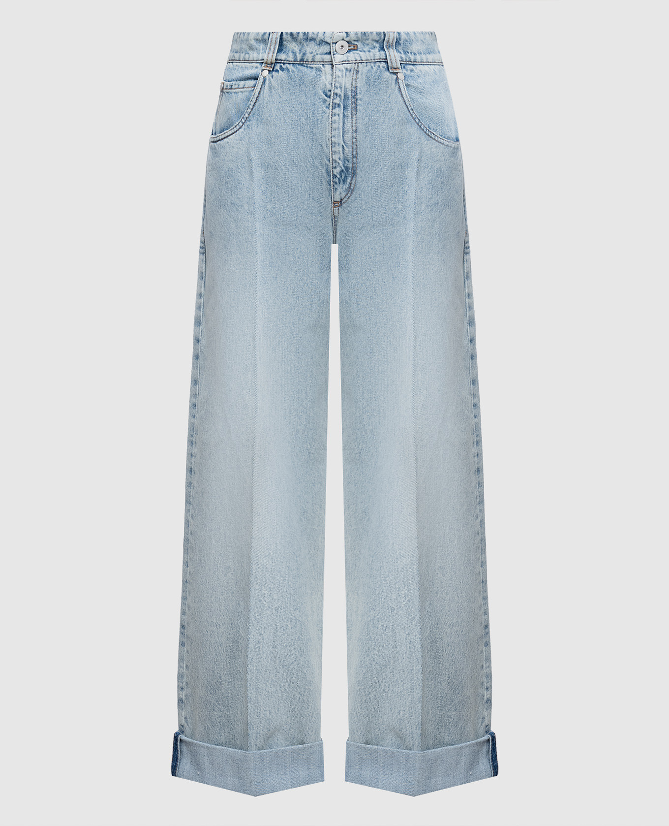 Голубые джинсы с патчем логотипа