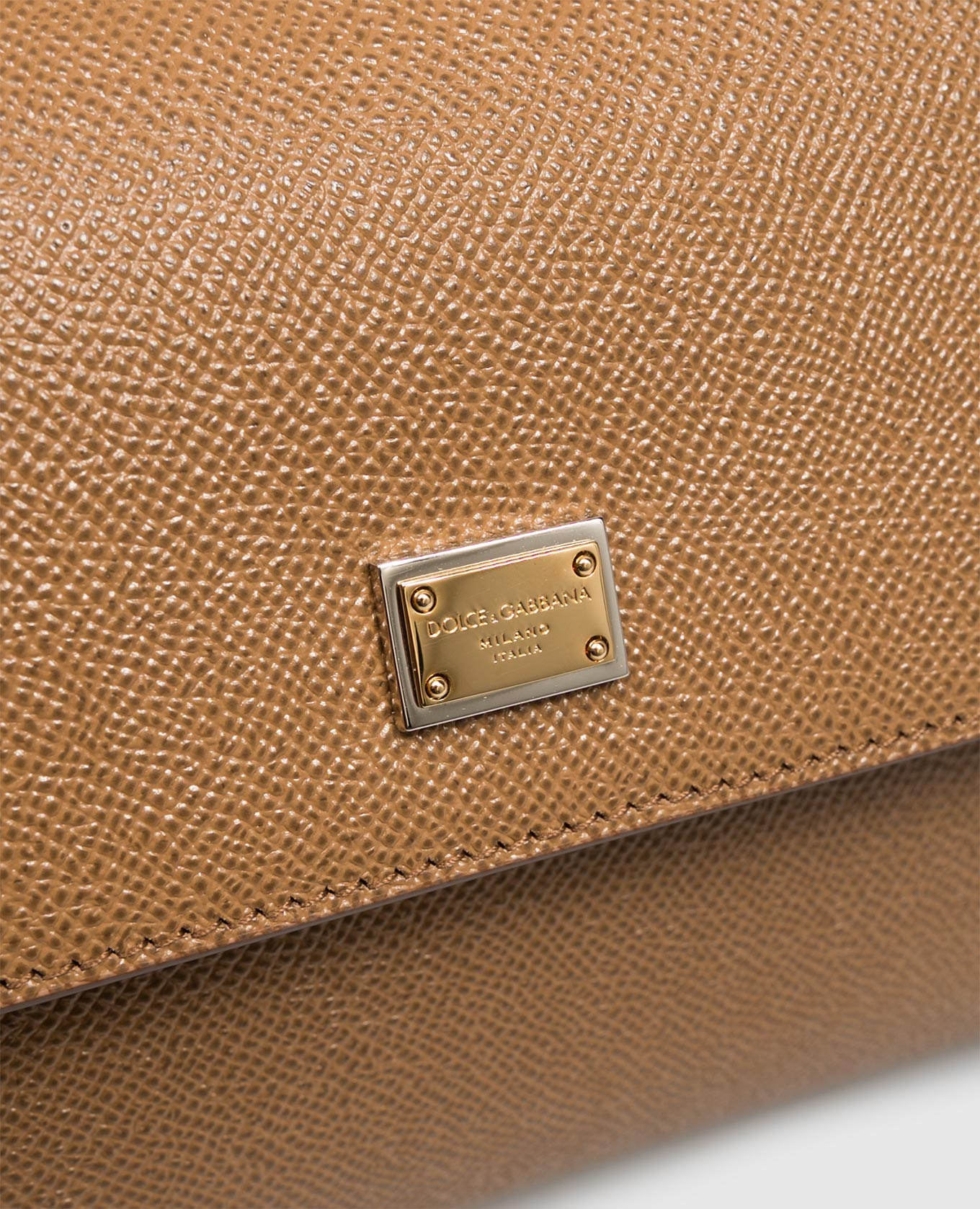 Dolce&Gabbana Коричнева шкіряна сумка Sicily BB6003B1001 зображення 6