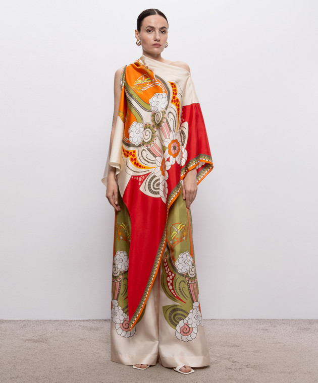 La DoubleJ Блуза Full-On Foulard из шелка с принтом SCA0096SIL029AMB03 изображение 3