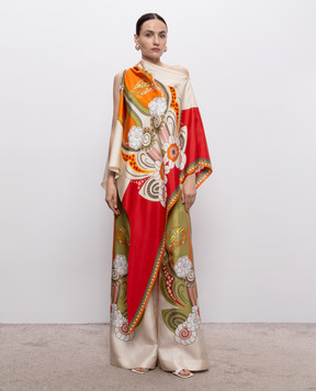 La DoubleJ Блуза Full-On Foulard из шелка с принтом SCA0096SIL029AMB03