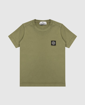 Stone Island Детская футболка хаки с нашивкой логотипа L1S162100002S00471012
