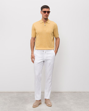 Stefano Ricci Белые брюки с льном M1T6100051LCTL1U