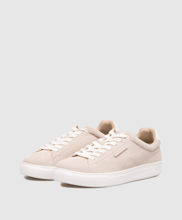 Trussardi Бежеві замшеві кросівки з логотипом N029S101007NMNS01L50 зображення 2