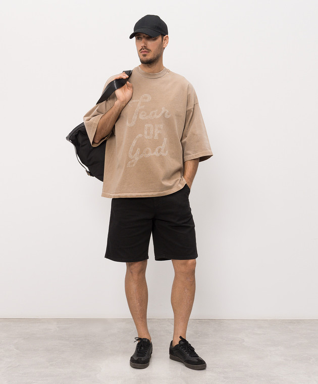 Fear of God Коричневая футболка с принтом логотипа FG9M109964HWJ изображение 2
