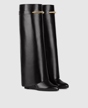 Givenchy Чорні шкіряні чоботи Shark Pinch BE703XE1J7