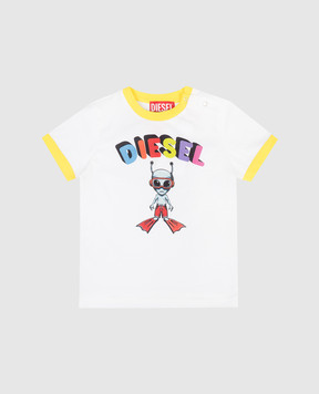 Diesel Дитяча біла футболка Mtirulb K0078800YI9
