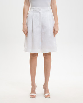 Max Mara Білі бермуди CARAVAN з льону MSTCARAVAN