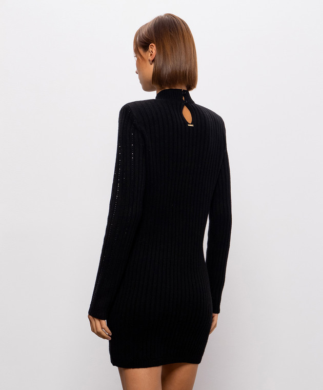 Twinset Черное платье с кристаллами 262TT3152 изображение 4