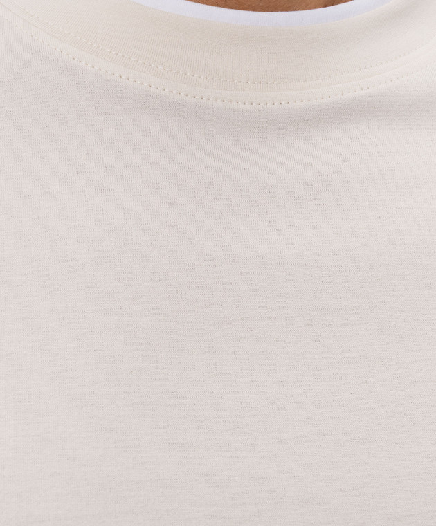 Brunello Cucinelli Футболка цвета айвори M0B137427 изображение 5