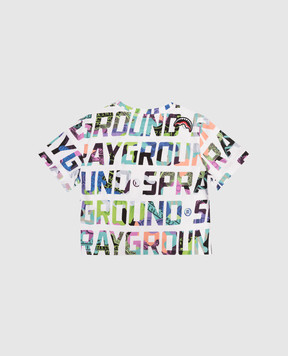 Sprayground Дитяча біла футболка в принт логотипа SPY1066