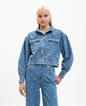 Christy Lynn Синяя джинсовая куртка Monroe в цветочный принт CLJ77F116