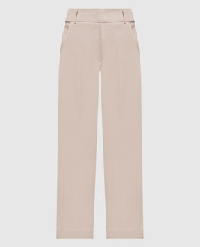 Peserico Бежеві штани з ланцюжком моніль A04576J001953