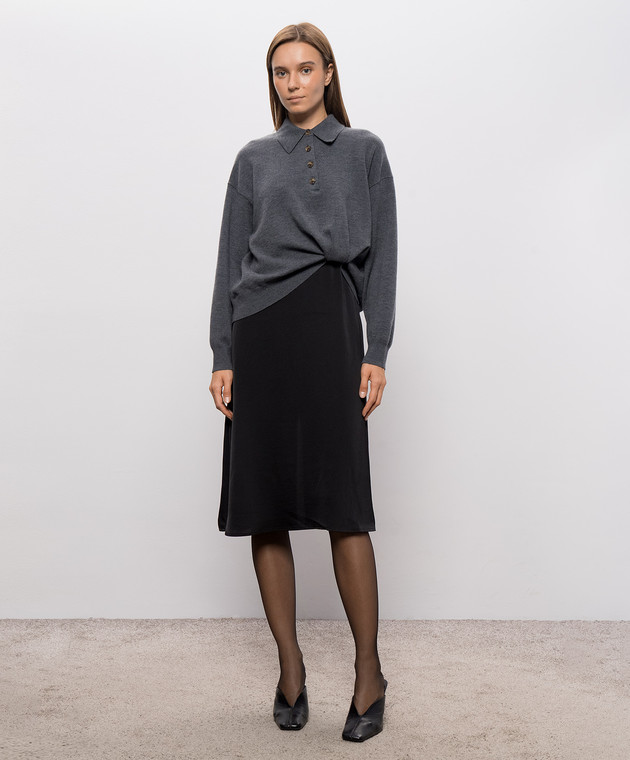 3.1 Phillip Lim Серое платье-поло F26170649UMC изображение 3
