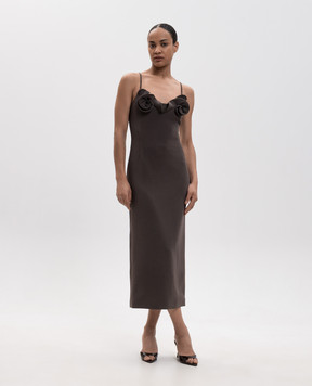 Magda Butrym Коричневое платье из шерсти DRESS41133726