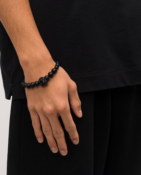 Alexander McQueen Чорний браслет Skull ball з черепом 554504J682V
