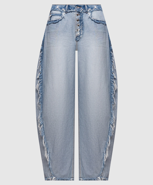 Alexander Wang Голубые джинсы-бананы с эффектом изнанки 4DC3264132