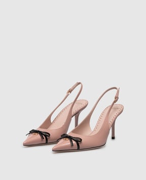 Valentino Рожеві шкіряні слінгбеки Bepointy 8W2S0LQ1DAL