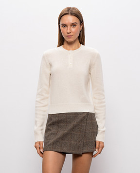 Sporty & Rich Джемпер цвета айвори из кашемира и шерсти WS11185327WH06
