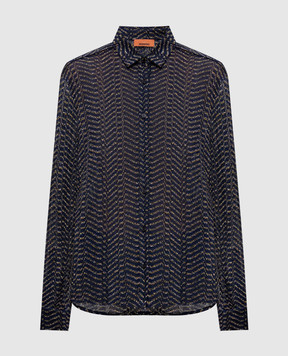 Missoni Синяя блуза с люрексом DS26WJ05BR015R