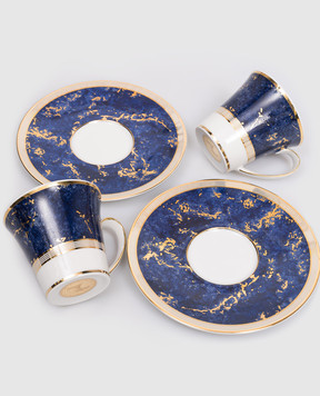 Stefano Ricci Набір порцелянових чашок для чаю з блюдцями OTT002LAPIS24pz