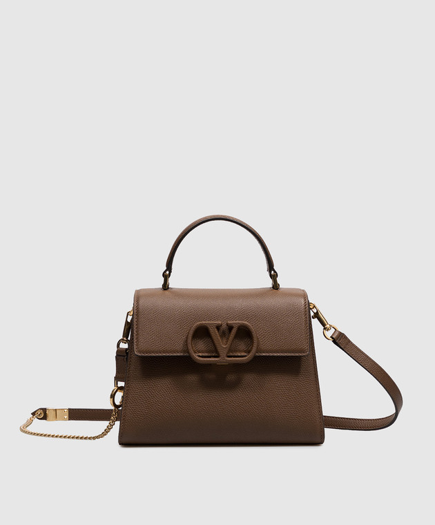 Valentino Коричневая кожаная сумка-трапеция Vsling 9W2B0T85YCZ