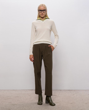 Maison Margiela MM6 Джемпер кольору айворі з вовною S62HA0109M13343