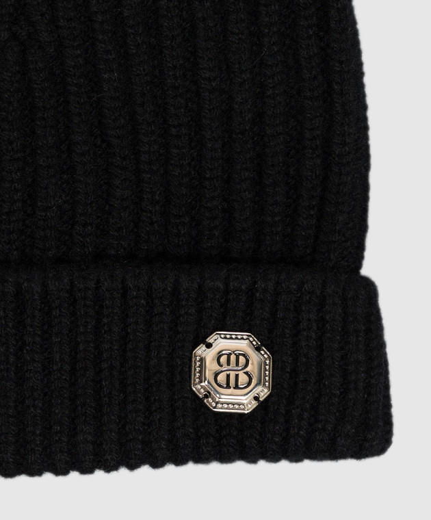Bertolo Cashmere Черная шапка из кашемира 500019000005 изображение 4