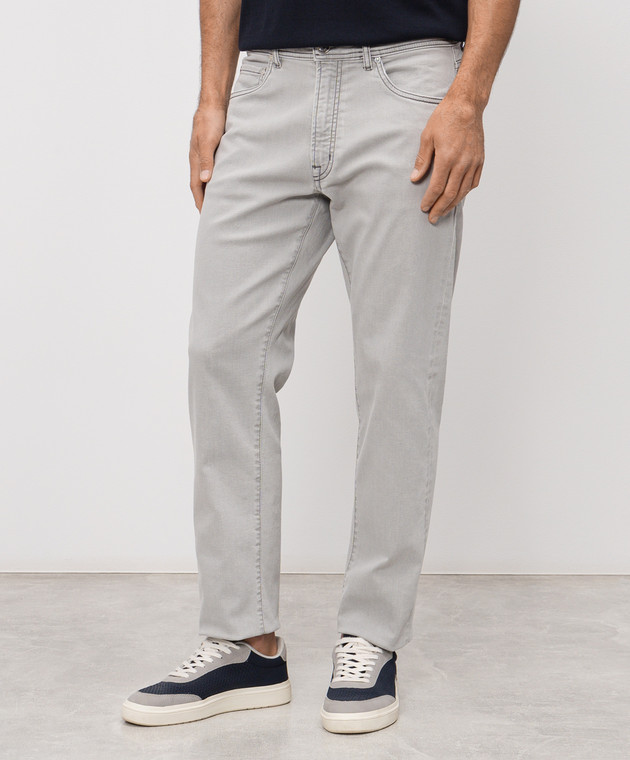 Peserico Серые джинсы с логотип патч R54717L95Q04953 изображение 3