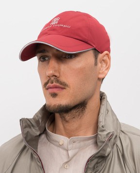 Brunello Cucinelli Красная кепка с вышивкой логотипа MM4799859
