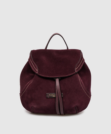 Бордовый замшевый рюкзак Violette