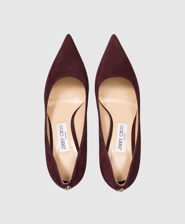 Jimmy Choo Фиолетовые замшевые туфли Love LOVE65BWJ изображение 4