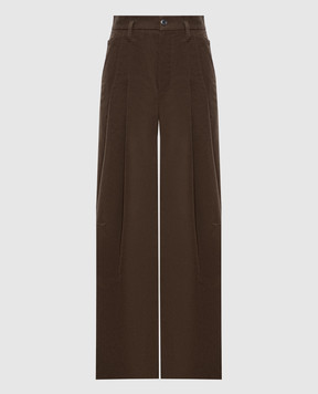 Brunello Cucinelli Коричневі штани з ланцюжком моніль MB152P9022