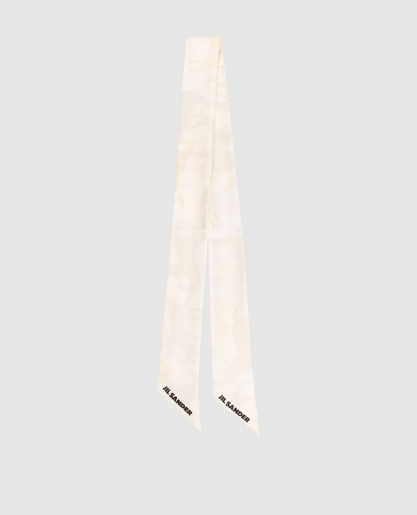 Желтая лента твили из шелка в узор с логотипом