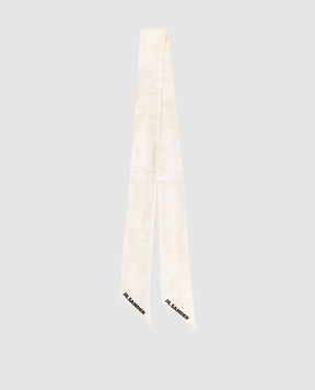 Jil Sander Желтая лента твили из шелка в узор с логотипом J53TF0005J40084