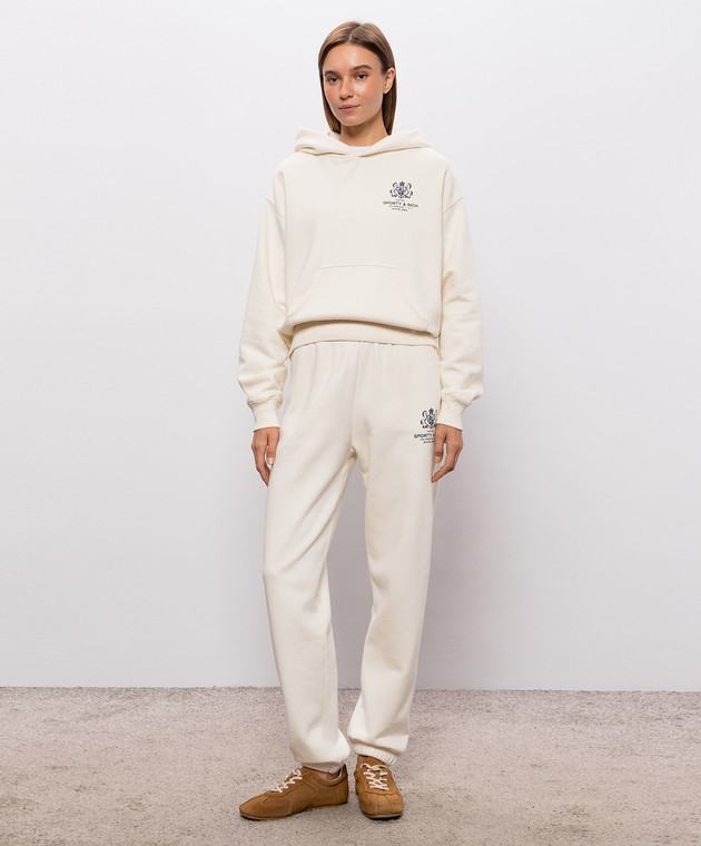 Sporty & Rich худи цвета айвори с принтом SR Hotel ST11085276WH06 изображение 2