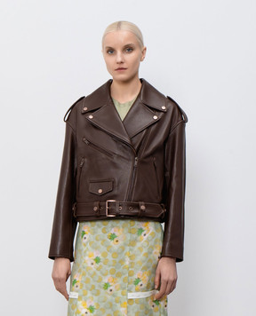 Babe Pay Pls Коричнева шкіряна косуха 2106УКР1ASTON