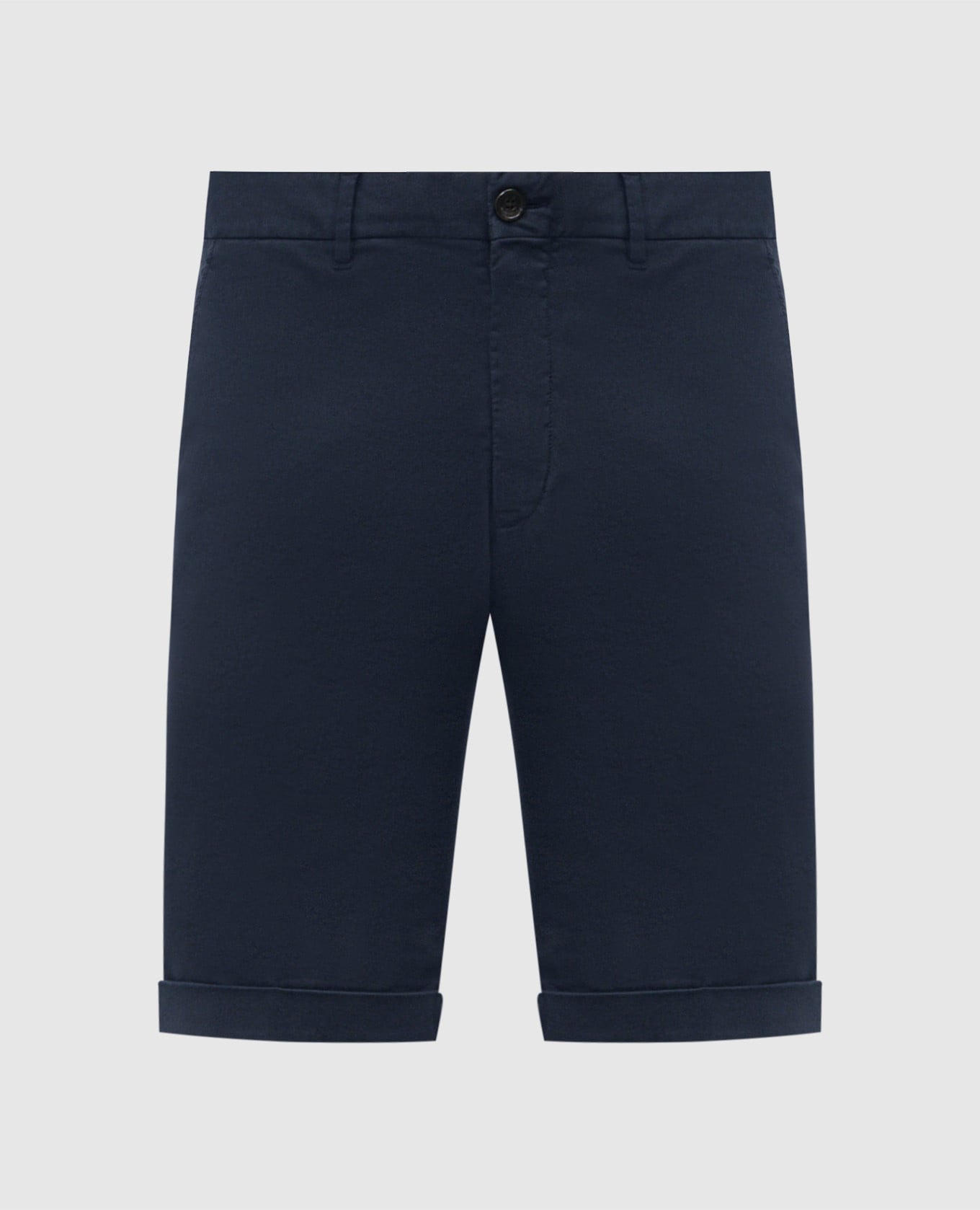 Синие шорты с отворотами