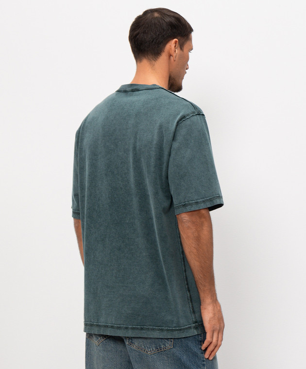 Dolce&Gabbana Зелена футболка з патчем логотипа G8RI4TG7P1O зображення 4