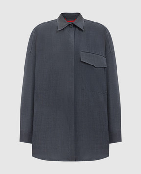 Max & Co Серая рубашка CALENDE с шерстью CALENDE