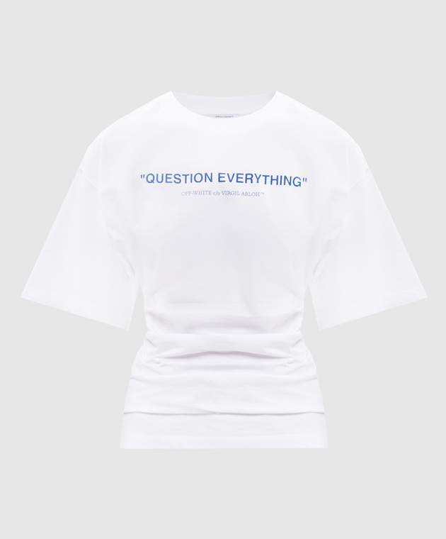 Off-White Белая футболка Question Everything 2FA00567T