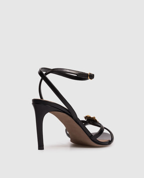 Dolce&Gabbana Чорні шкіряні босоніжки Devotion CR1983AP412