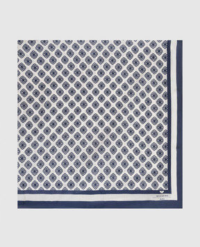 Max Mara Weekend Синий платок SARONG с шелком в брендовый принт WKASARONG