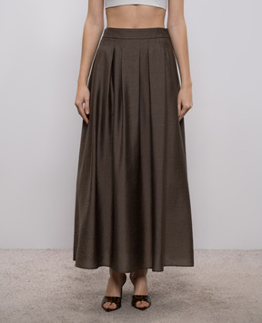 Peserico Коричнева спідниця максі A0503601939