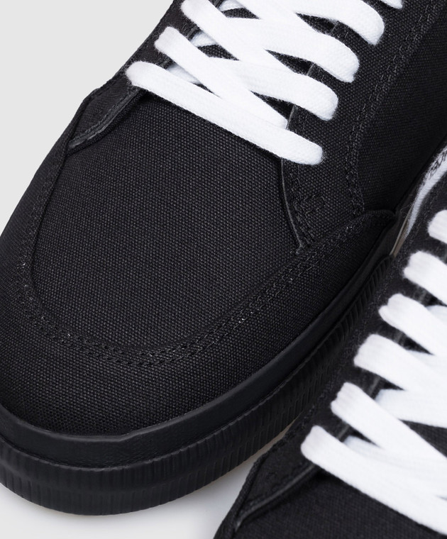 Off-White Черные кеды Vulcanized M293C9F003 изображение 5